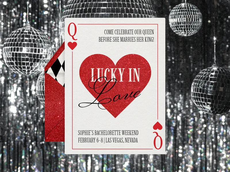 Big Hearted Queen - bachelorette - Invitation