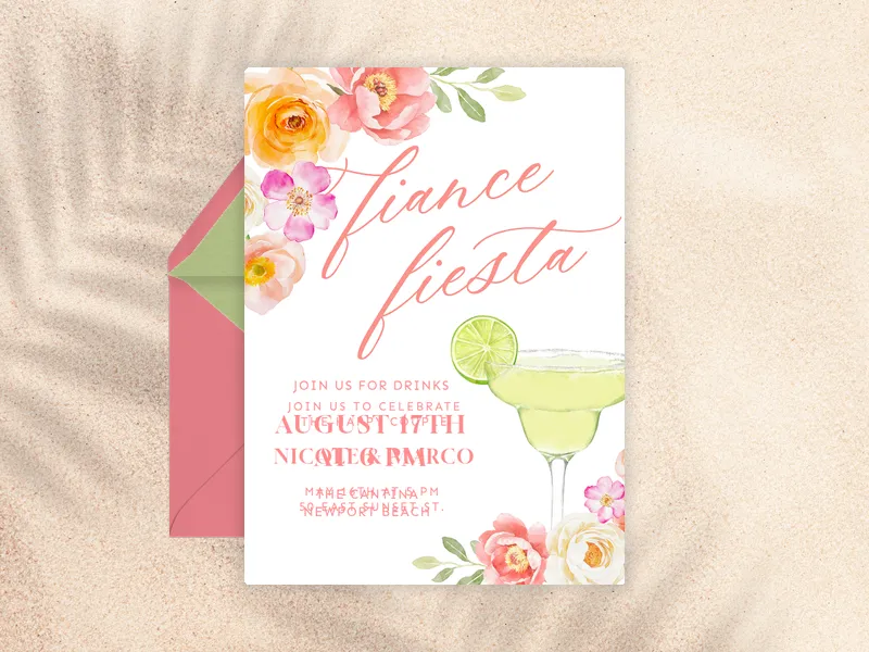 Eucalyptus & Lime Invitation premium template design