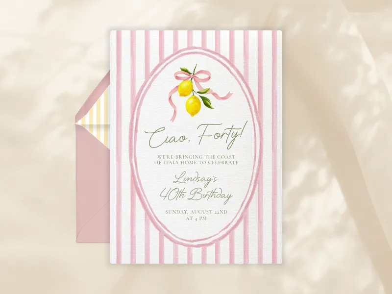 Little Limoncello - 40th_birthday - Invitation