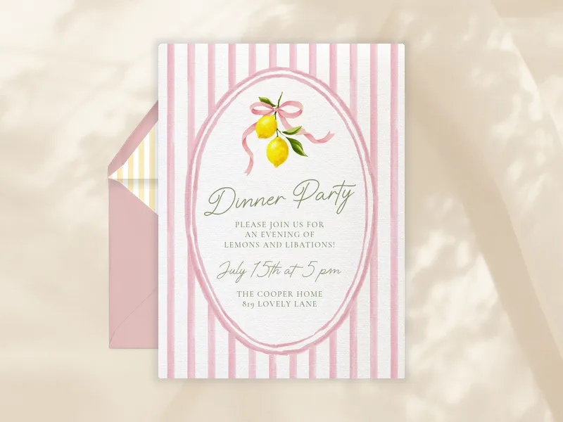 Little Limoncello Invitation premium template design