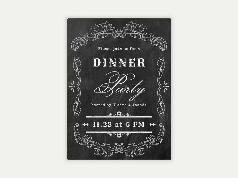 Ornate Etching - birthday_milestones - Invitation
