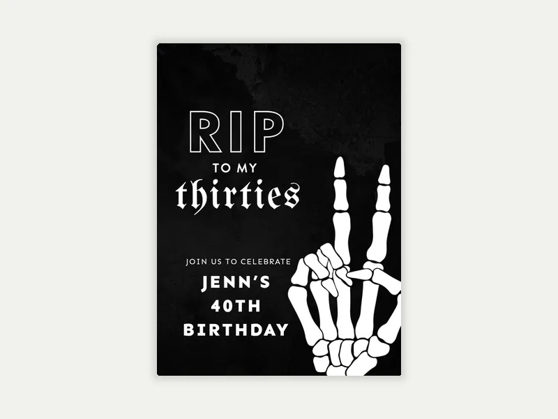 RIP to the Last Decade - 40th_birthday - Invitation