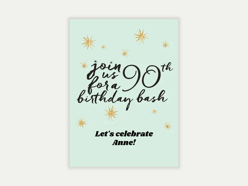 Script Birthday Bash - 90th_birthday - Invitation