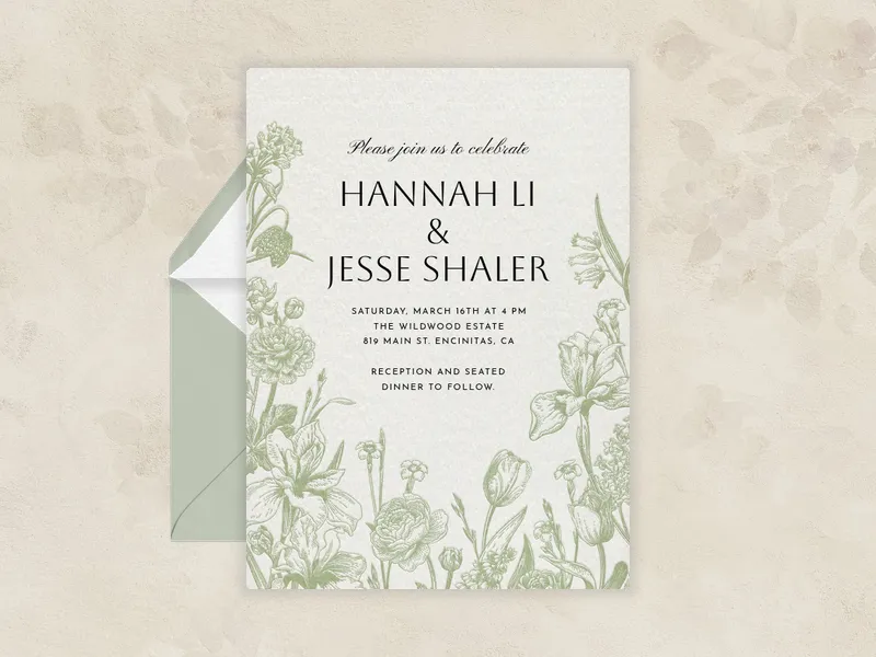 Wildflower Garden - wedding_day - Invitation
