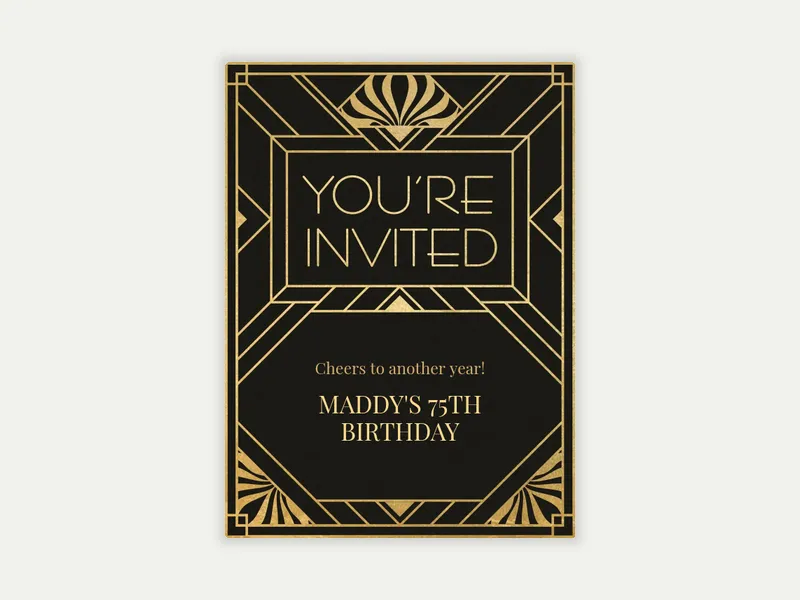 You're Invited Art Deco - birthday_foradults - Invitation