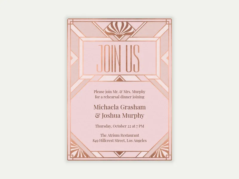You're Invited Art Deco - rehearsal_dinner - Invitation