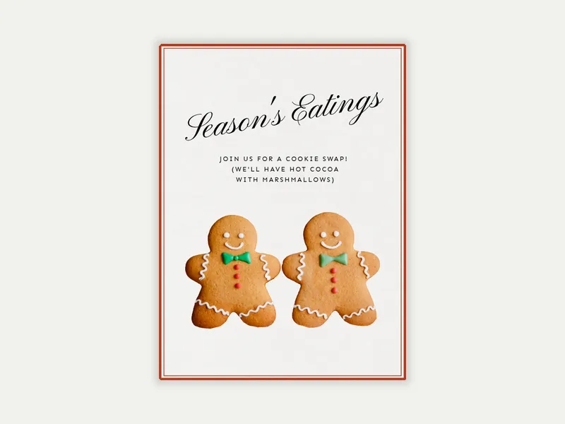 Season's Eatings Invitation free template design