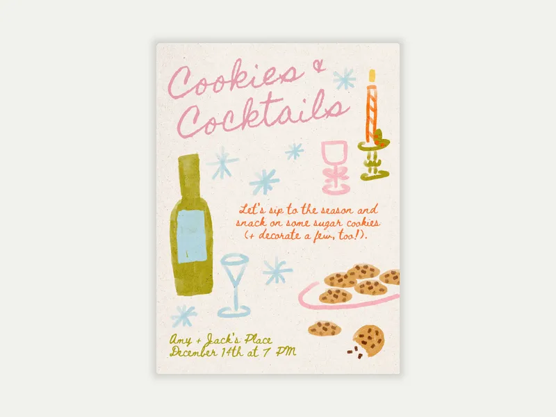 Cozy Watercolors - winter - Invitation