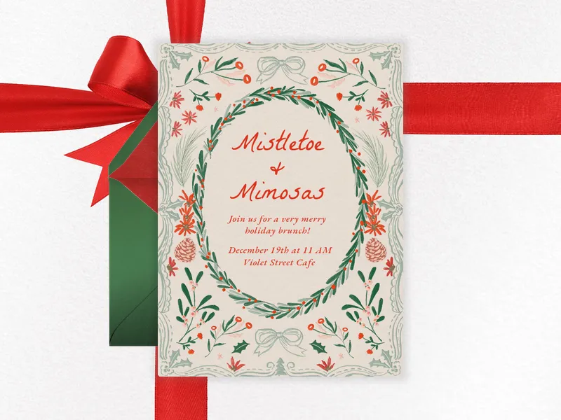 Dainty Wreath - brunch_lunch - Invitation