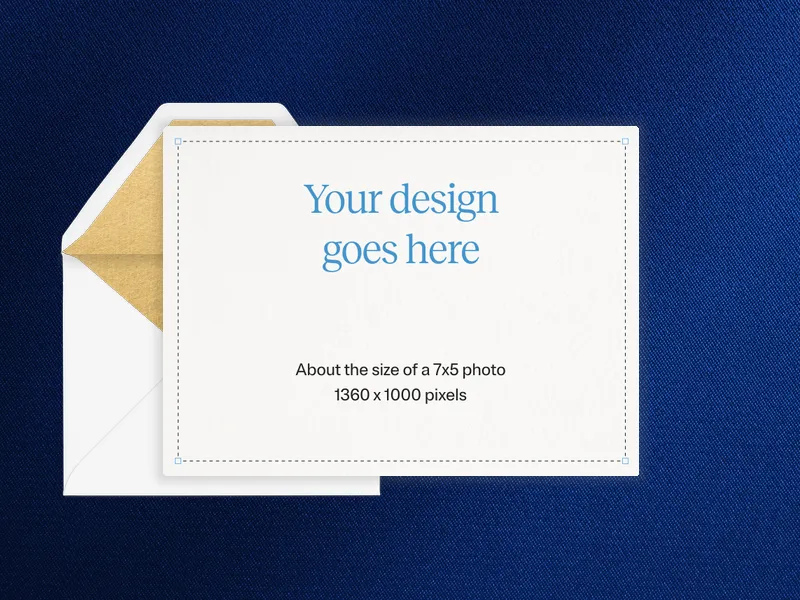 Upload Your Own Design (Blue & Gold) Invitation premium template design