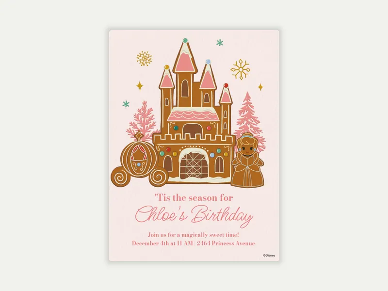 Disney: Gingerbread Castle - disney - Invitation