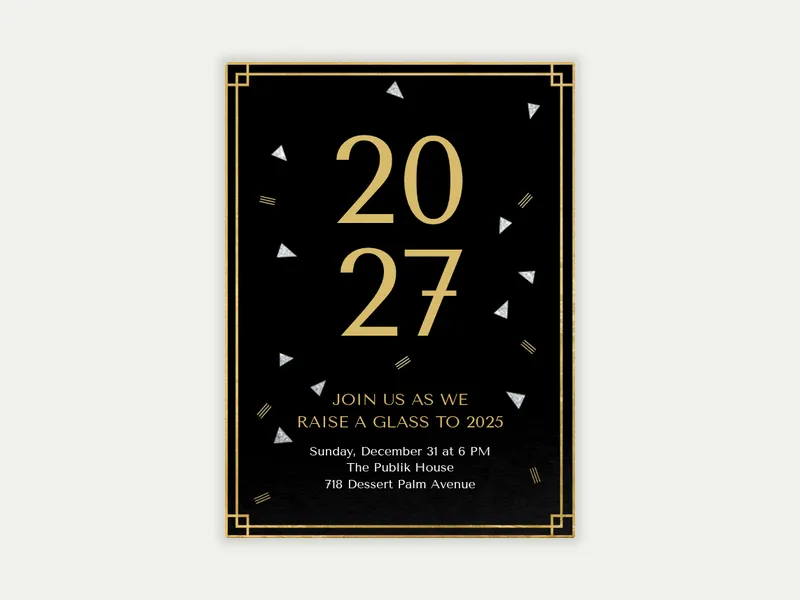 Art Deco - new_years - Invitation