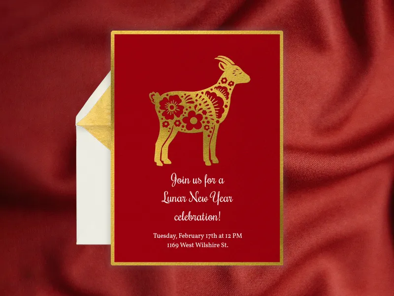 Golden Year Invitation premium template design