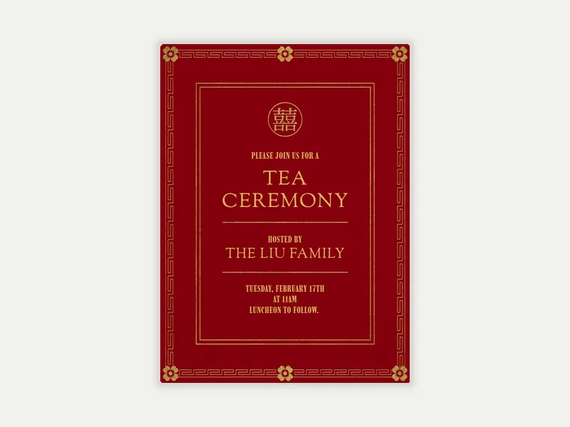 Fortune Blossoms - tea_ceremony - Invitation
