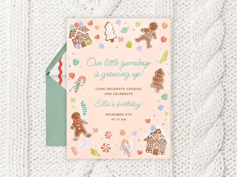 Gingerbread Sweetness - holiday_party - Invitation