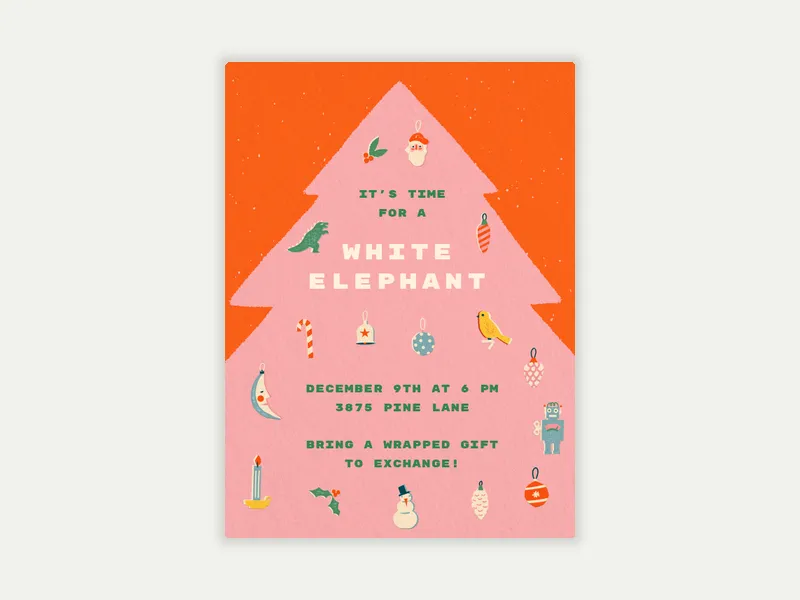 Little Ornaments Invitation free template design
