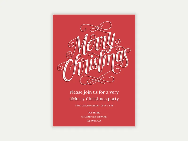 Merry Christmas - christmas - Invitation