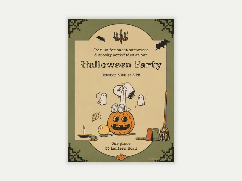 PEANUTS®: Spooky Snoopy - halloween - Invitation