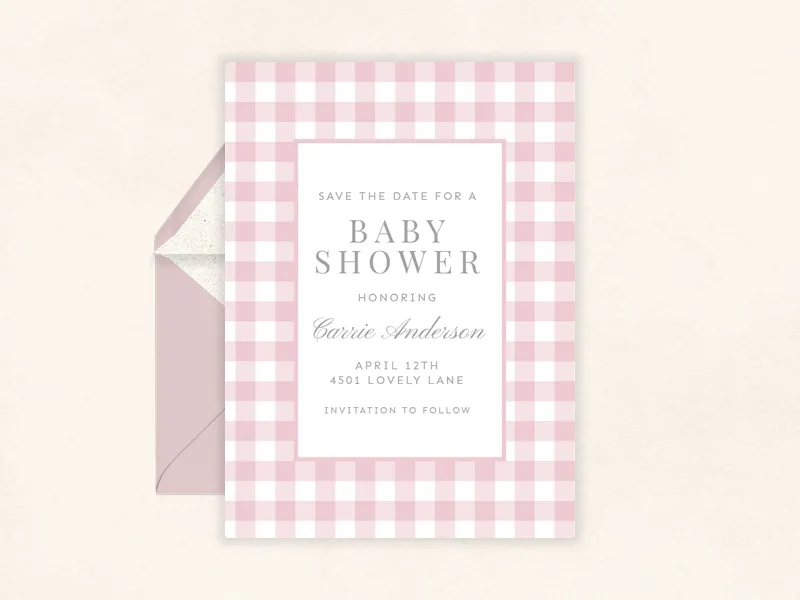 Gingham Goodness - Save the Date - featured - Invitation
