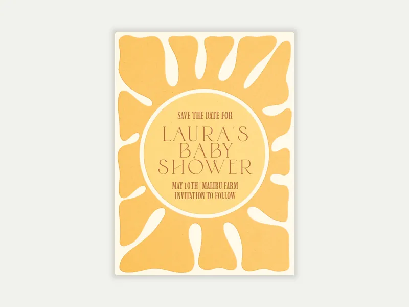 Our Little Sunshine - baby_save_the_date - Invitation