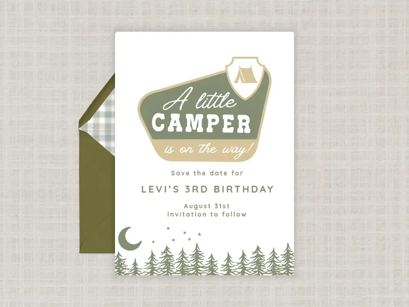 Camping Time - Save the Date - featured - Invitation