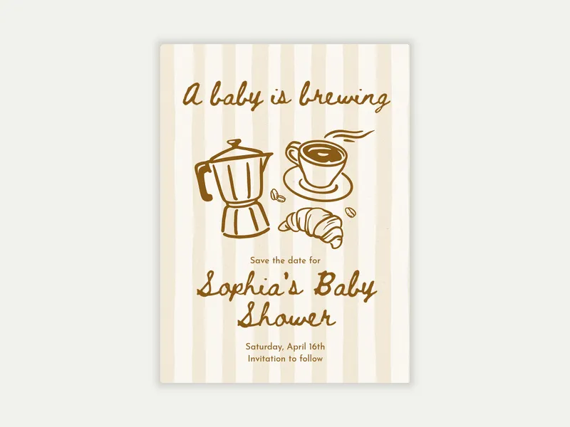 Morning Stripes - baby_save_the_date - Invitation