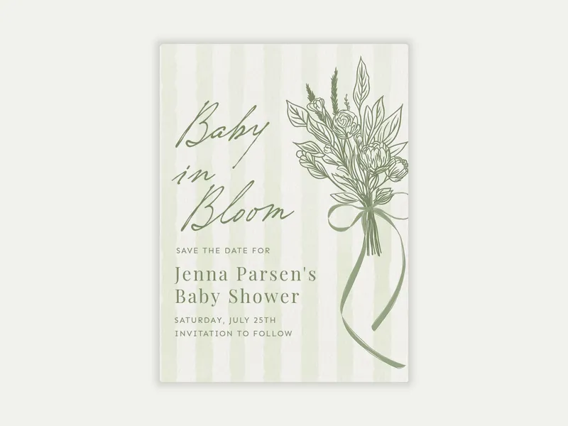 Modern Arrangement - baby_save_the_date - Invitation