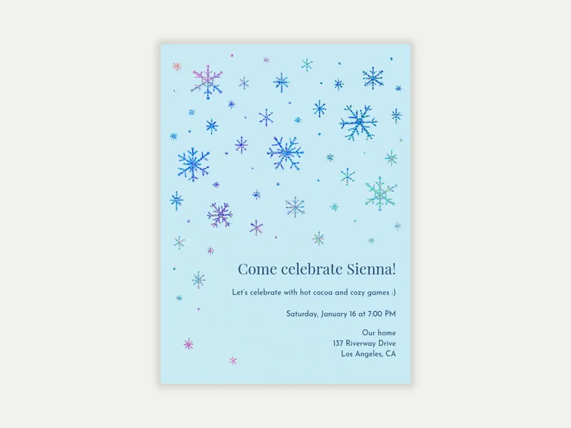 Snowflake Holo - baby_shower - Invitation