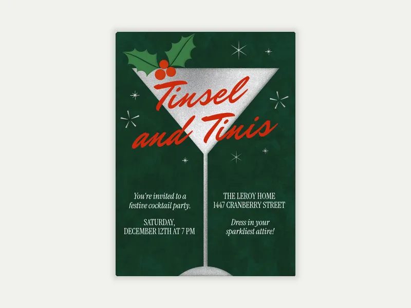 Tinsel & Tinis - cocktail_party - Invitation