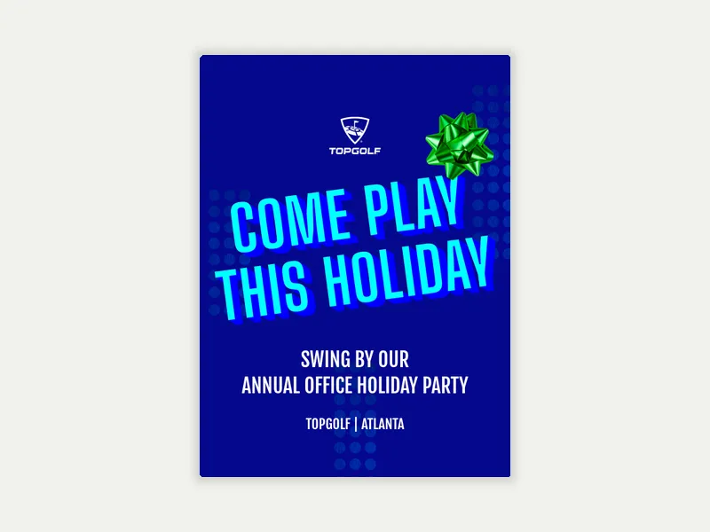 Topgolf: Holiday Play - office_holiday - Invitation