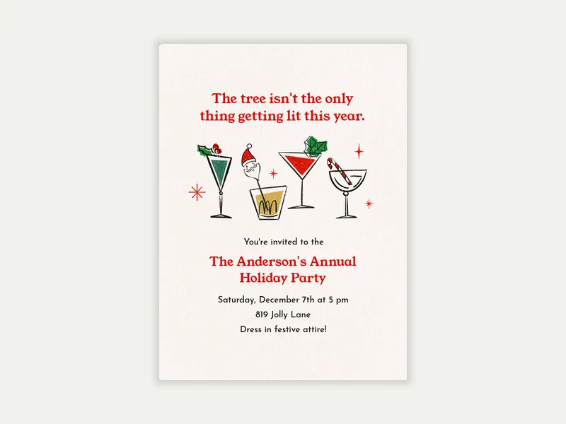 Totally Lit - christmas - Invitation