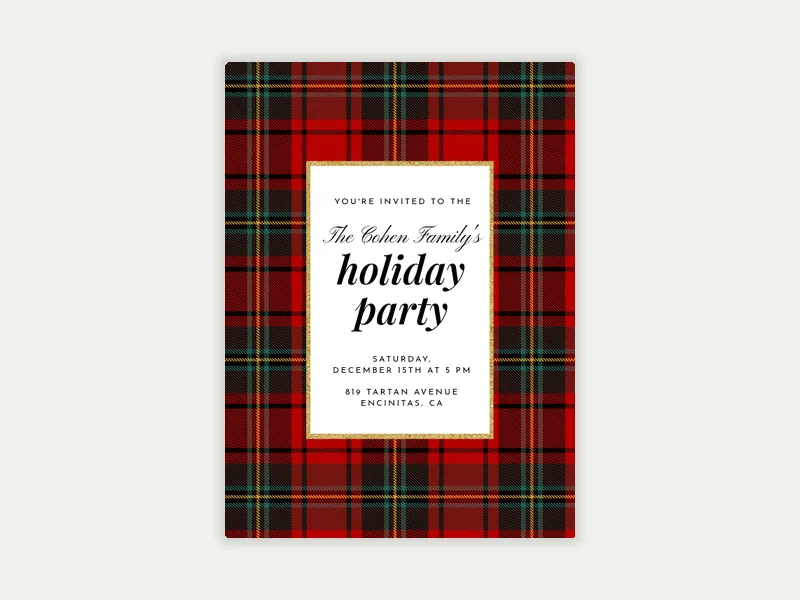 Warm Flannel Holiday - featured - Invitation