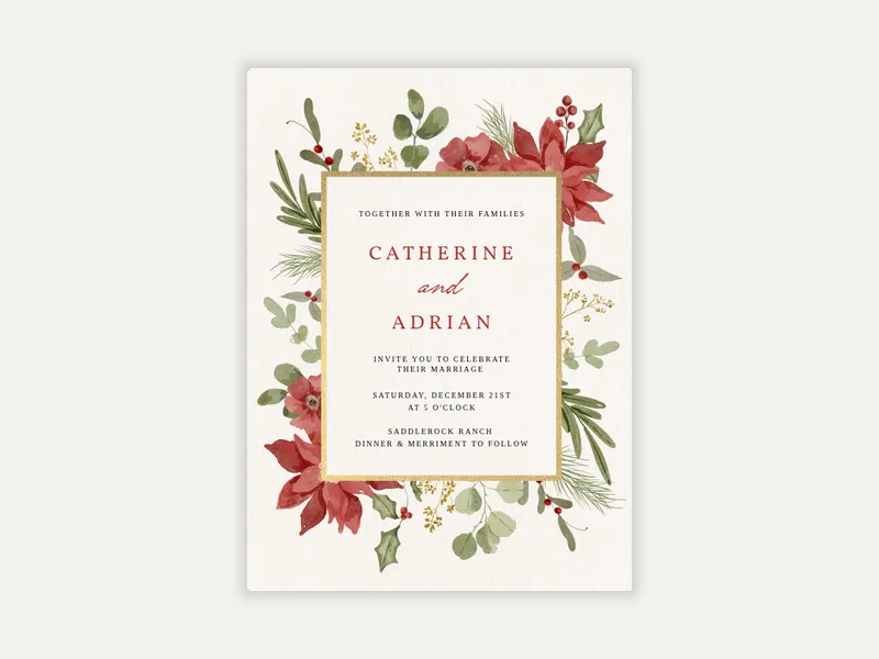 Winter Blooms - wedding_weekend - Invitation