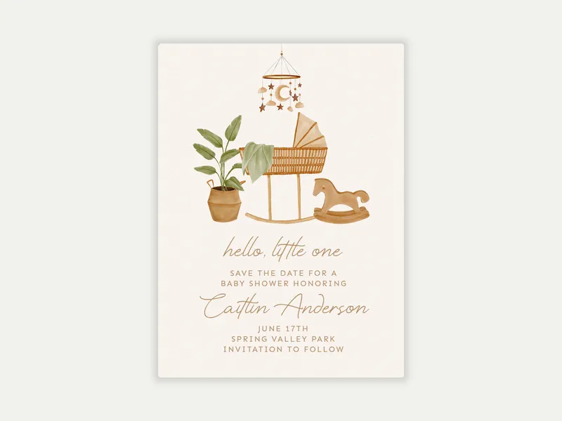 Boho Baby - baby_save_the_date - Invitation