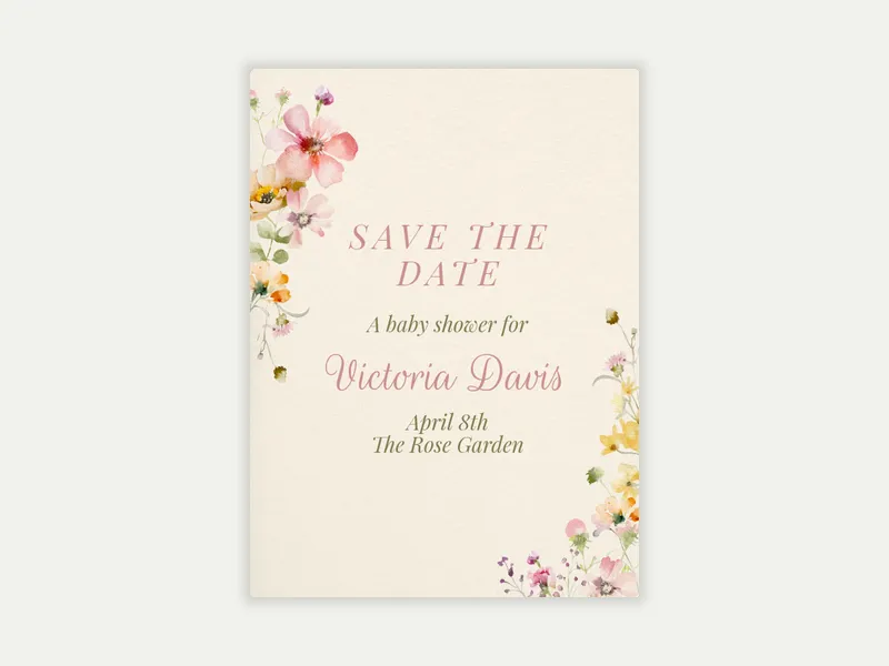 Wild Blush - baby_save_the_date - Invitation