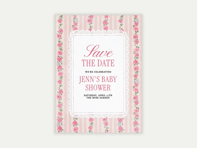 All Things Rosy - baby_save_the_date - Invitation