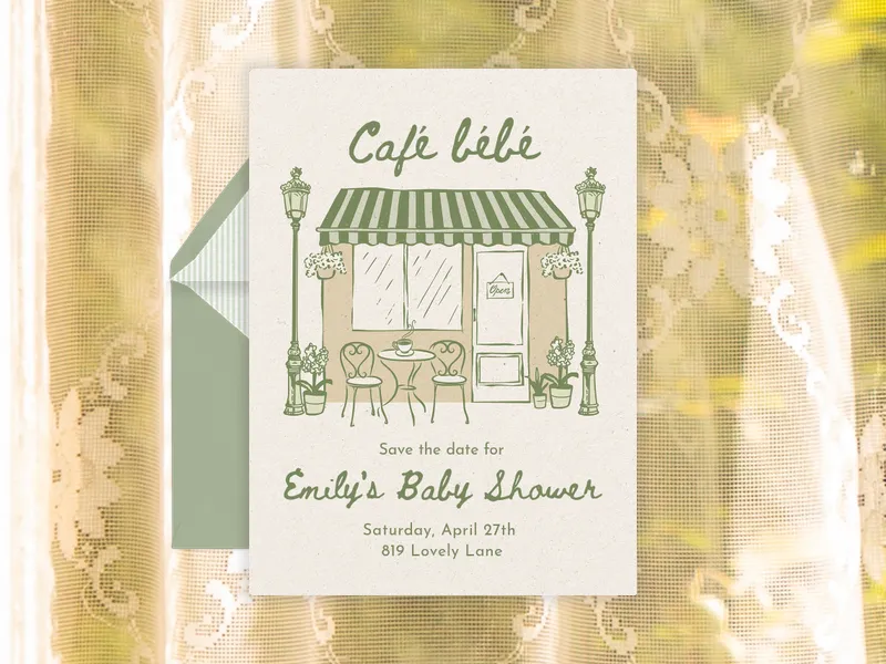 Outdoor Café - Save the Date - featured - Invitation