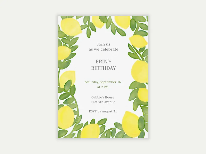 Lemon Laurel - outdoor_fun - Invitation