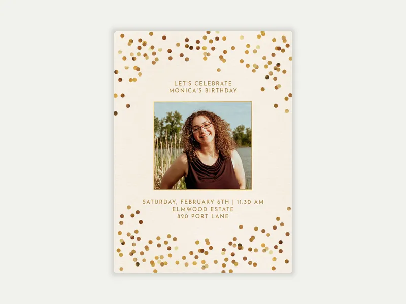 Festive Confetti (Photo) - birthday_forteens - Invitation