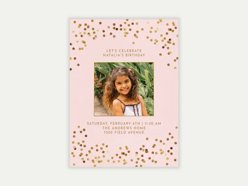Festive Confetti (Photo) - birthday_forkids - Invitation