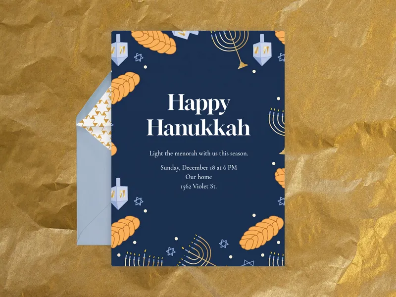 Challah-Day Party - hanukkah - Invitation
