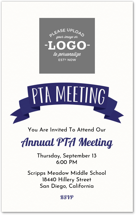 Pta Meeting Invitation Evite