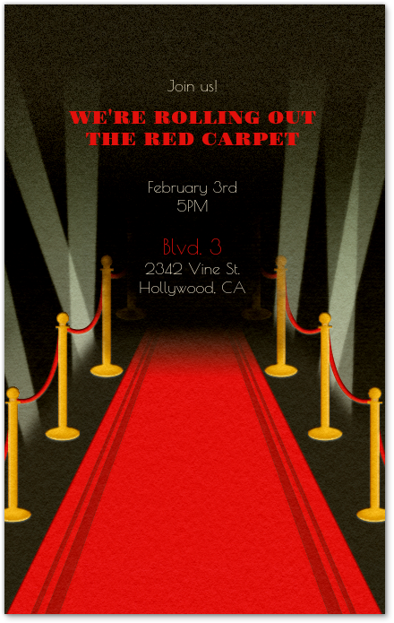 Red Carpet Invitation Evite