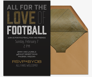 the big game super party invitations