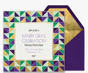 mardi gras invitations
