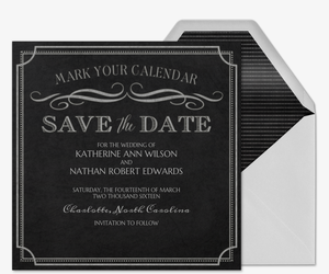 Save The Date Free Online Invitations Chalkboard Chic Save The Date Invitation