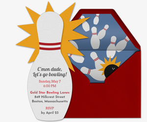 send free online bowling party or league invitations choose from