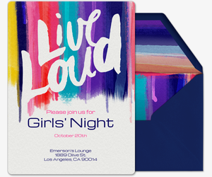 free girls night online invitations evite