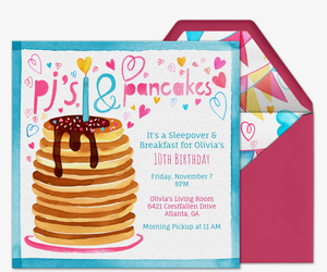 invitations free ecards and party planning ideas from evite breakfast birthday invitations