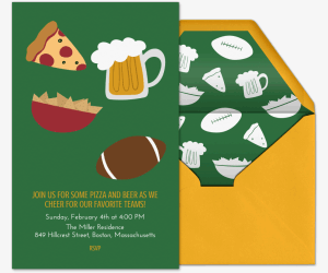 Big Game Big Food Invitation